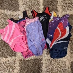 Girls gymnastics leotards set of 6